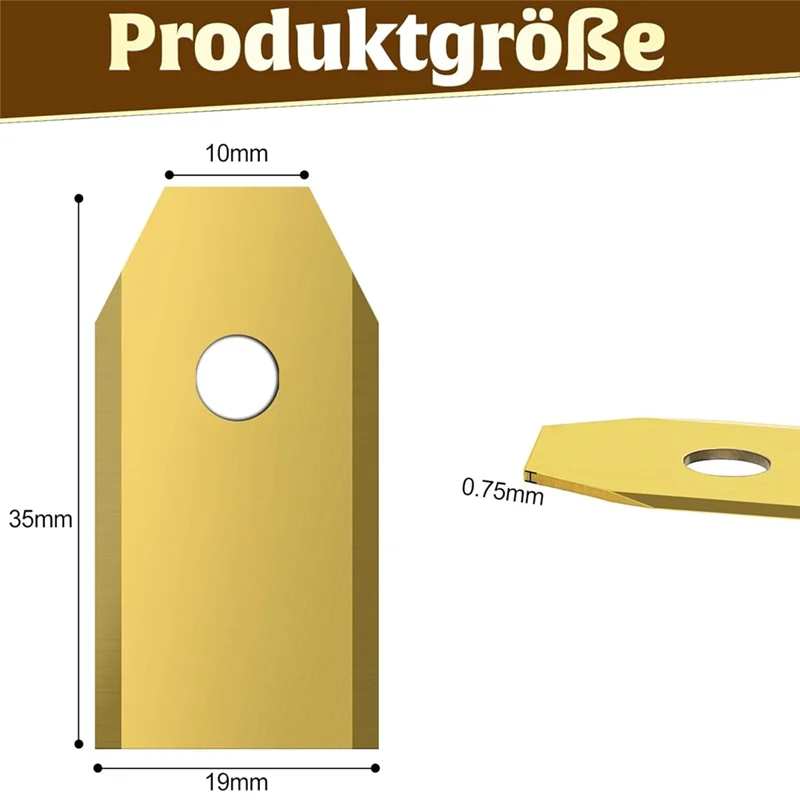 A02F-Pack Replacement Robotic Lawnmower Blades-40 Pieces Stainless Steel With Titanium Coating For , Yard Force Qme