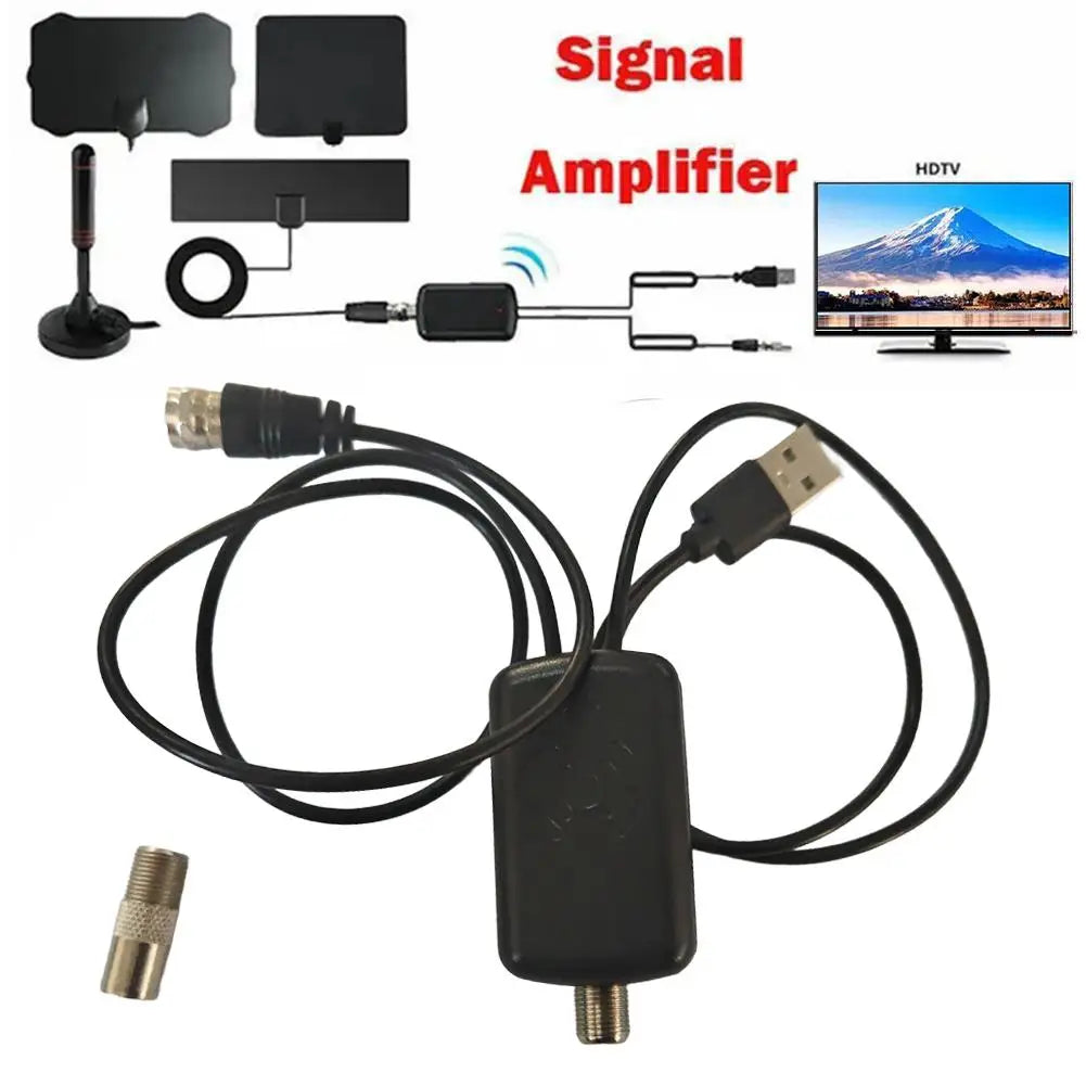 Digital TV Antenna Amplifier Signal Enhancer 4K UHD High-definition TV Antenna Signal Receiver TV Antenna Signal Enhancer Qme