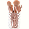 Diamond Texture Makeup Brush Storage Box - Desktop Makeup Storage Box, Suitable for Makeup and Home Decoration Purposes Qme Clear