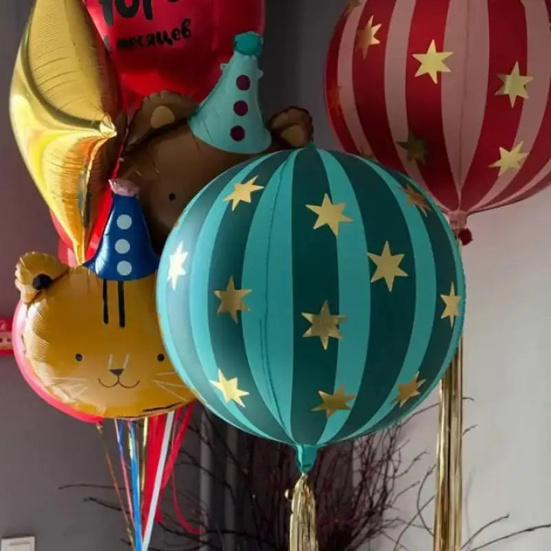 Striped Star Aluminum Film Balloon KTV Mall School Wedding Decor Qme