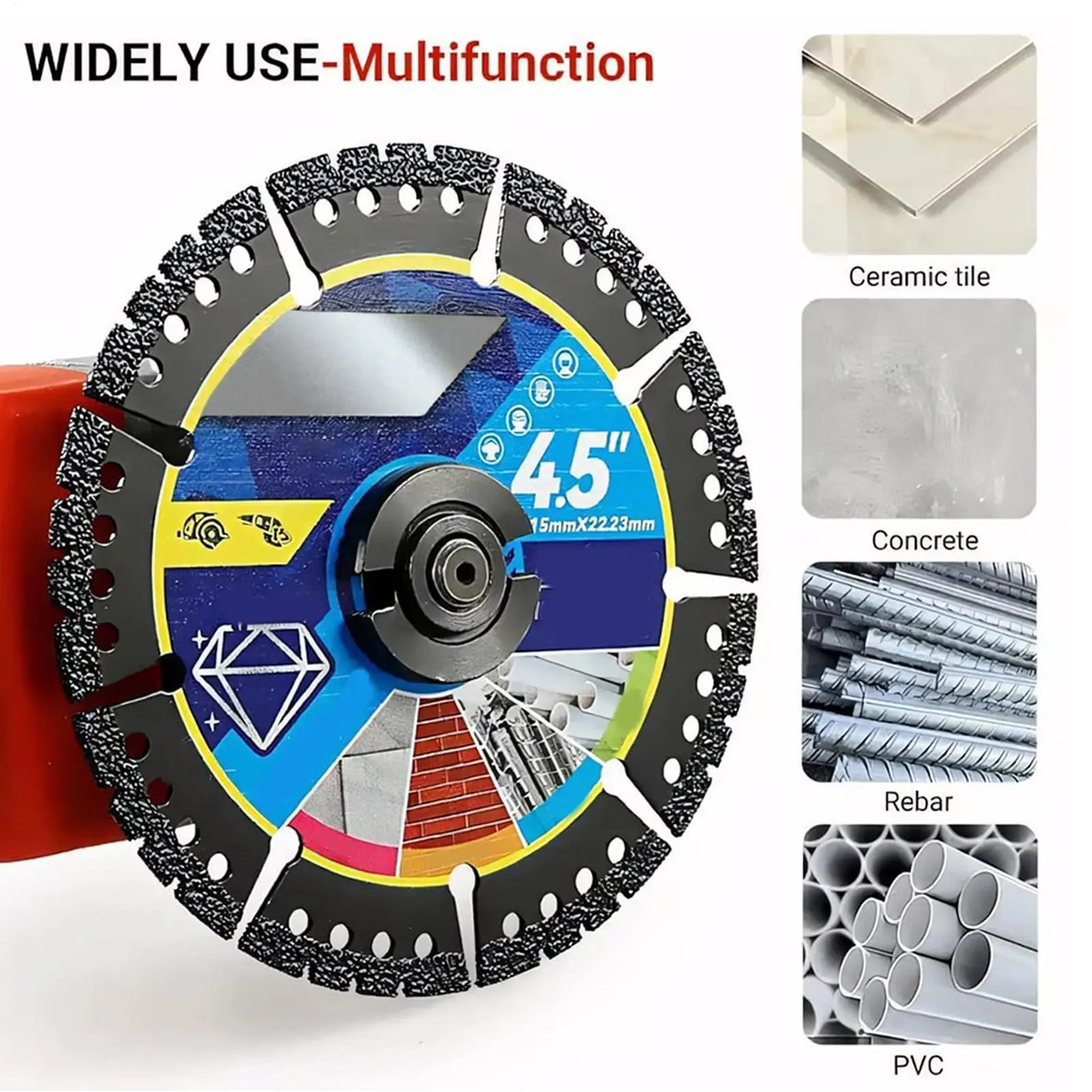 2026 Saw Cutting Wheel 4.5-Inch Angle Grinder Attachment Heavy Duty Saw Grinder Tools for Tiles Marbles Concrete Steel PVC Pipes Qme