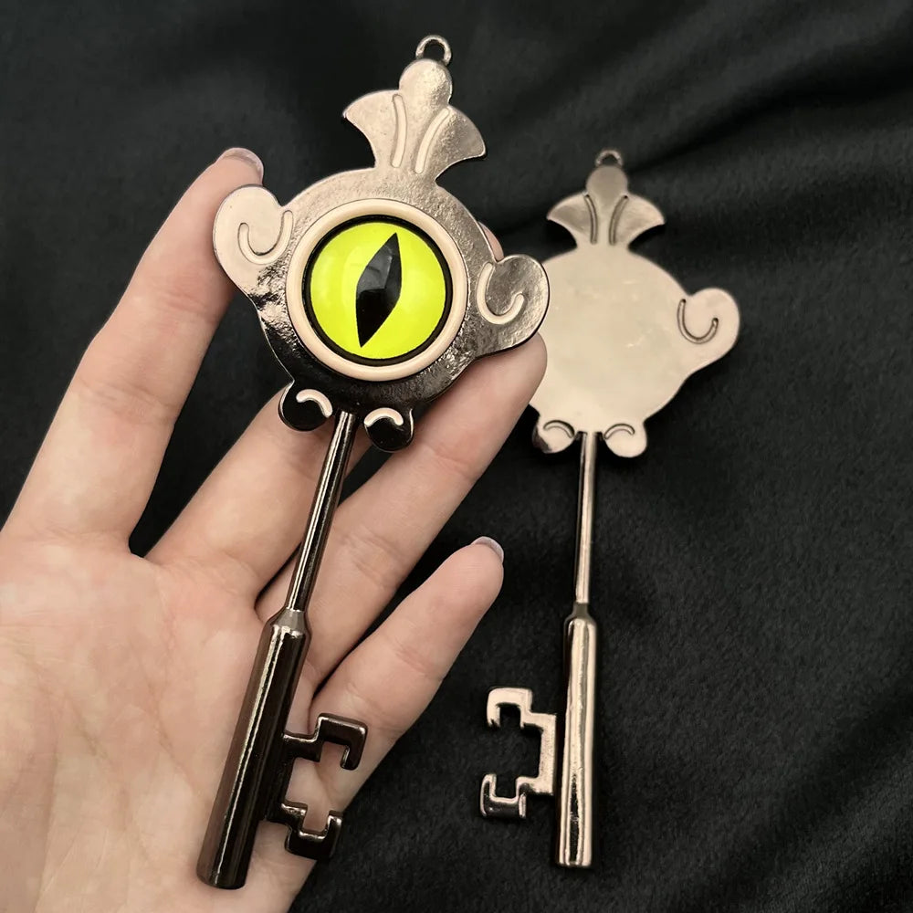 Magic Eye Pendant Cosplay Anime The Owl House Hunter Amity Metal Door Key Halloween Accessory Necklace Jewelry Prop Gift Qme