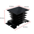 Solid State Relay SSR 10DA 25DA 40DA DC Control AC White Shell Single Qme black Cooling base