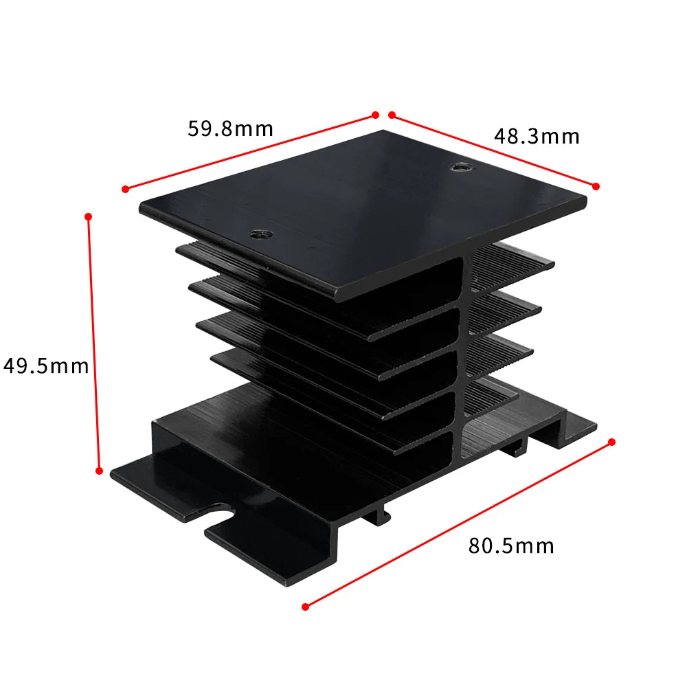 Solid State Relay SSR 10DA 25DA 40DA DC Control AC White Shell Single Qme black Cooling base