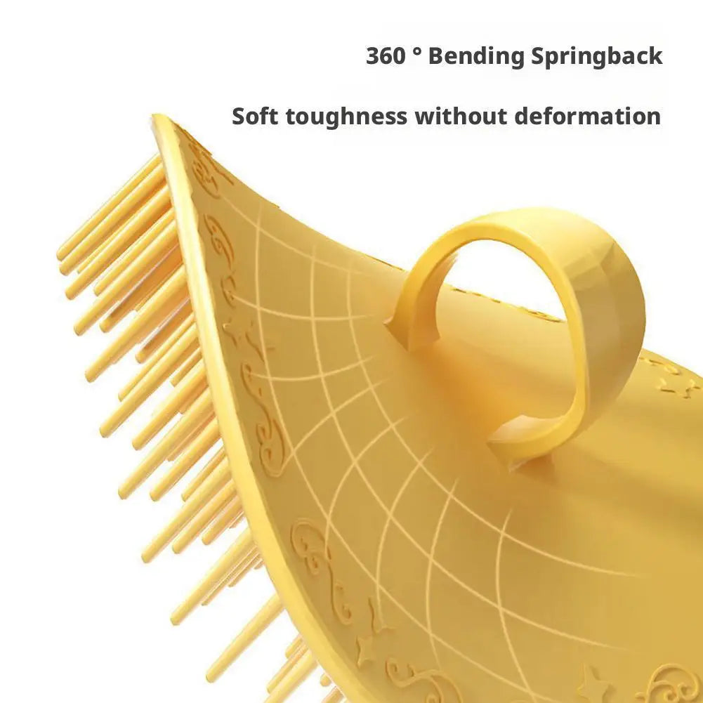 Hair Scalp Exfoliator Brush Dandruff Cleaning Flexible Massager Qme