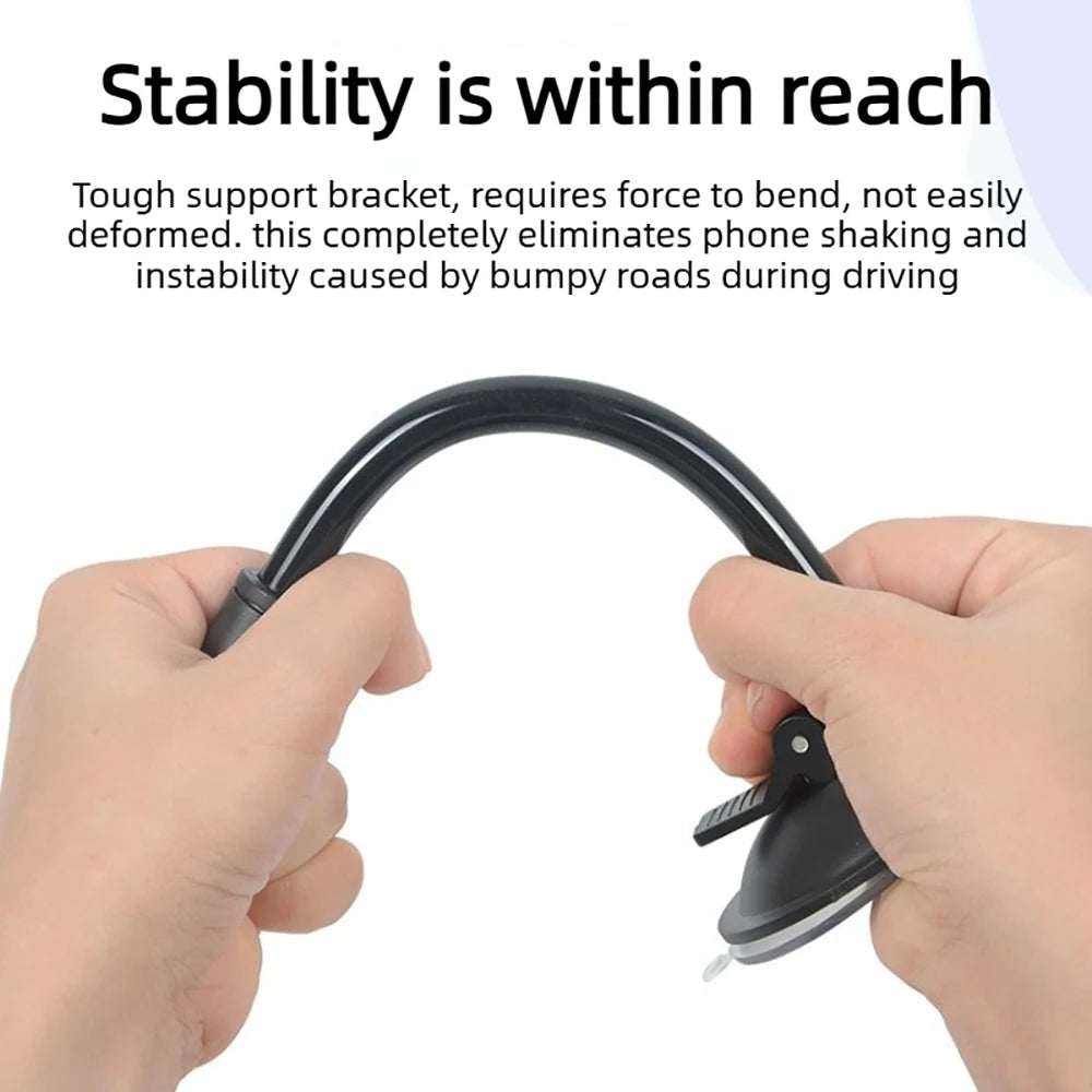 1Pc 360 Degree Universal Rotation Sucker Flexible Long Arm Car Mount Mobile Phone Car Holder Windshield Phone Bracket Car Holder Qme