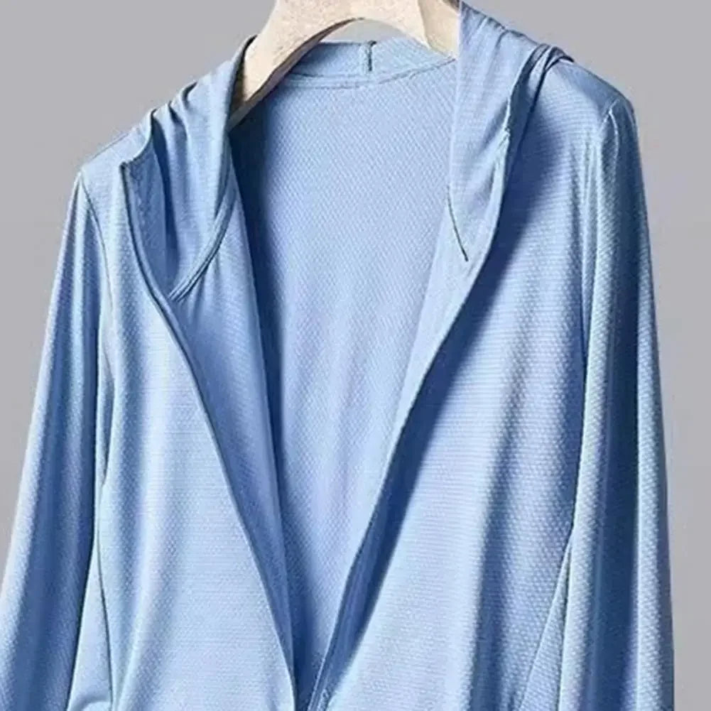 Lightweight Ice Silk UV Protection Jacket for Men Sporty Outdoor Fishing Coat Breathable Outdoor Sports Jacket for Cycling Qme