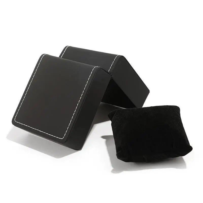 1/2/3Pcs Black Square Single Watch Gift Box With Pillow PU Leather Wristwatch Display Case Organizer For Men Qme