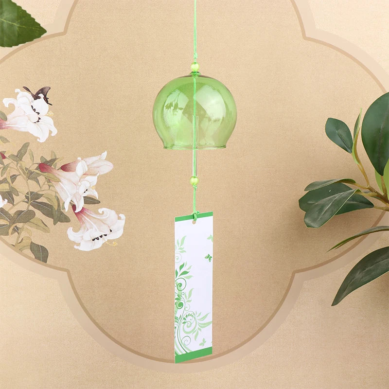 Wind Bells Handmade Glass Chime Birthday Christmas Home Decors Chimes Qme A4 Green