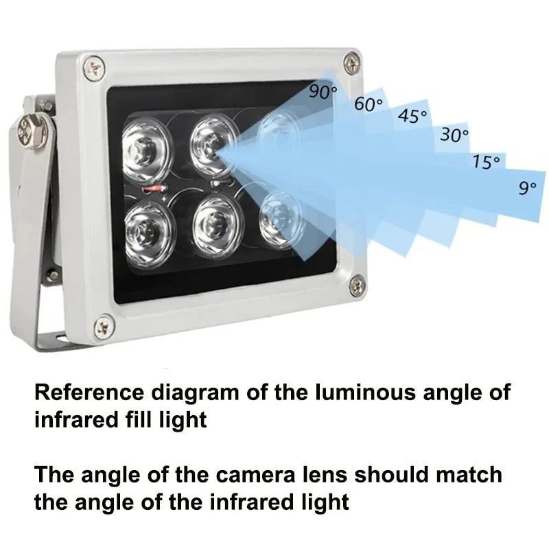 1PCS Surveillance Fill Light Laser Long Distance Night Vision Camera Auxiliary Lamp Security Infrared Light Qme