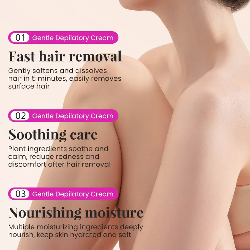 Permanent Hair Removal Cream Hair Growth Inhibitor Face Arm Armpit Leg Intimate Areas Painless Depilatory For Men Women Care Qme