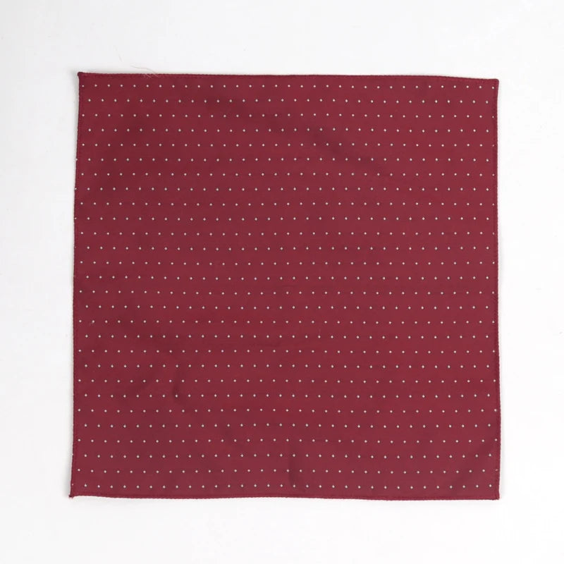 Tie Red Maroon Burgundy Rose Men Pocket Square Cufflinks Jacquard Qme D2