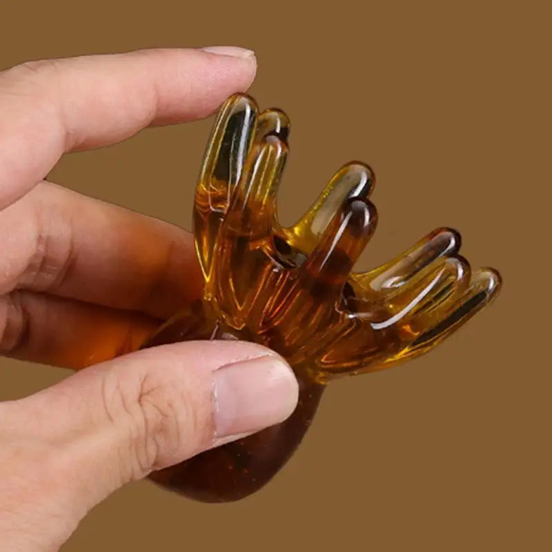 Spa Home Travel Use Ergonomic Octopus Head Resin Gua Sha Massager Qme