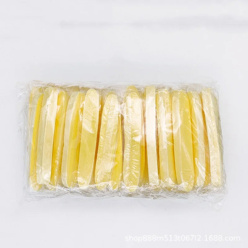 12/50PC Compressed Face Wash Wash Face Sponge Clean Face Disposable Powder Puff Face Cleansing Cotton Pad Cleansing Beauty Strip Qme Yellow-50pcs