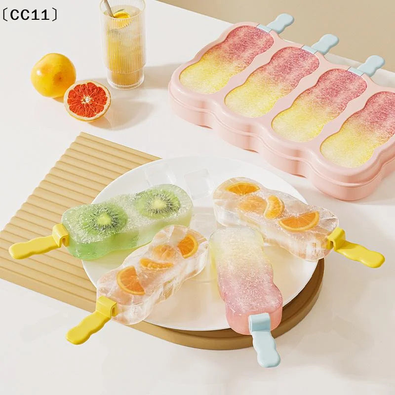 Silicone Ice Cream Molds Home Use Children Making Popsicles Cubes Qme