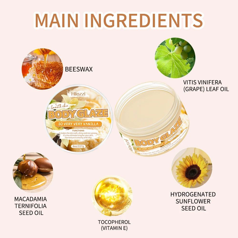Vanilla Body Glaze Nourishing Moisturizing Skin Care Butter Qme