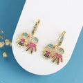 4 Style Shiny Colorful Zirconia Boys Girls Theme Character Earrings Hip Hop for Women Daily Party Crystal Jewelry Wholesale Qme 1