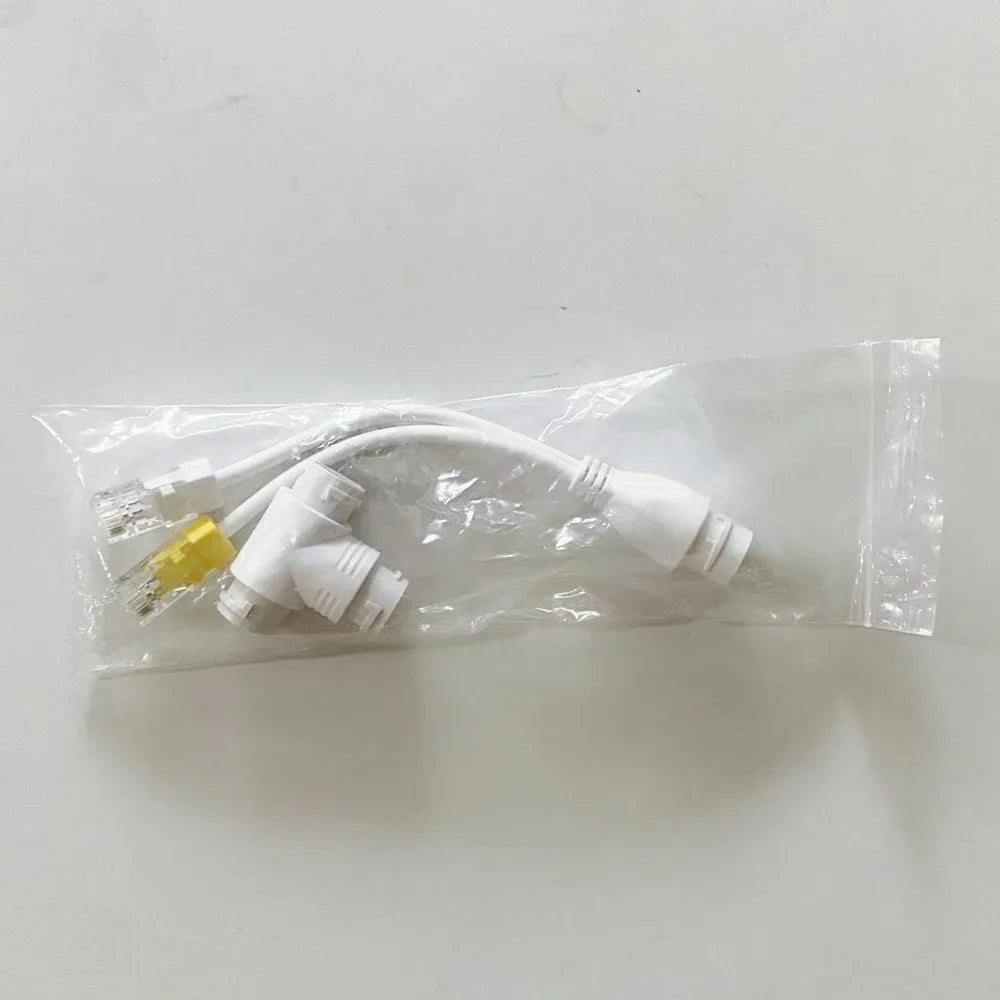 2pcs High-Efficiency 3-Port PoE Splitter 1000Mbps 48V to 12V DC Barrel Jack Compatible with IEEE 802.3af/at Qme White Color 2 Pieces
