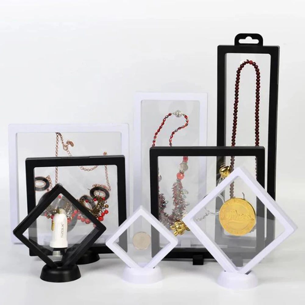 5 Jewelry Storage Box 3D Packaging Case Gemstone Floating Frame Qme