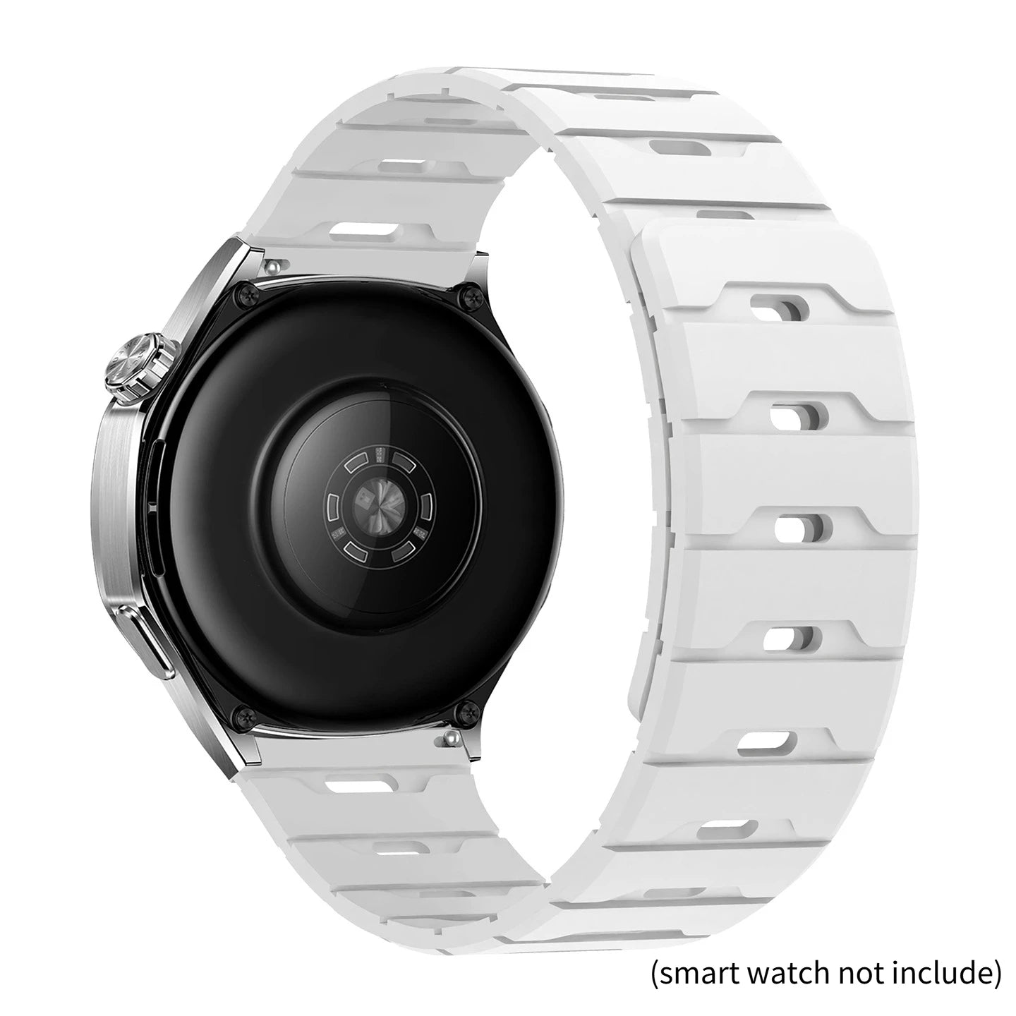 18mm 20mm 22mm Silicone Strap For Huawei GT6 Pro 46mm Magnetic Band For Samsung Galaxy Watch 7 6 5 4 40MM 44MM Qme White 22mm Universal band