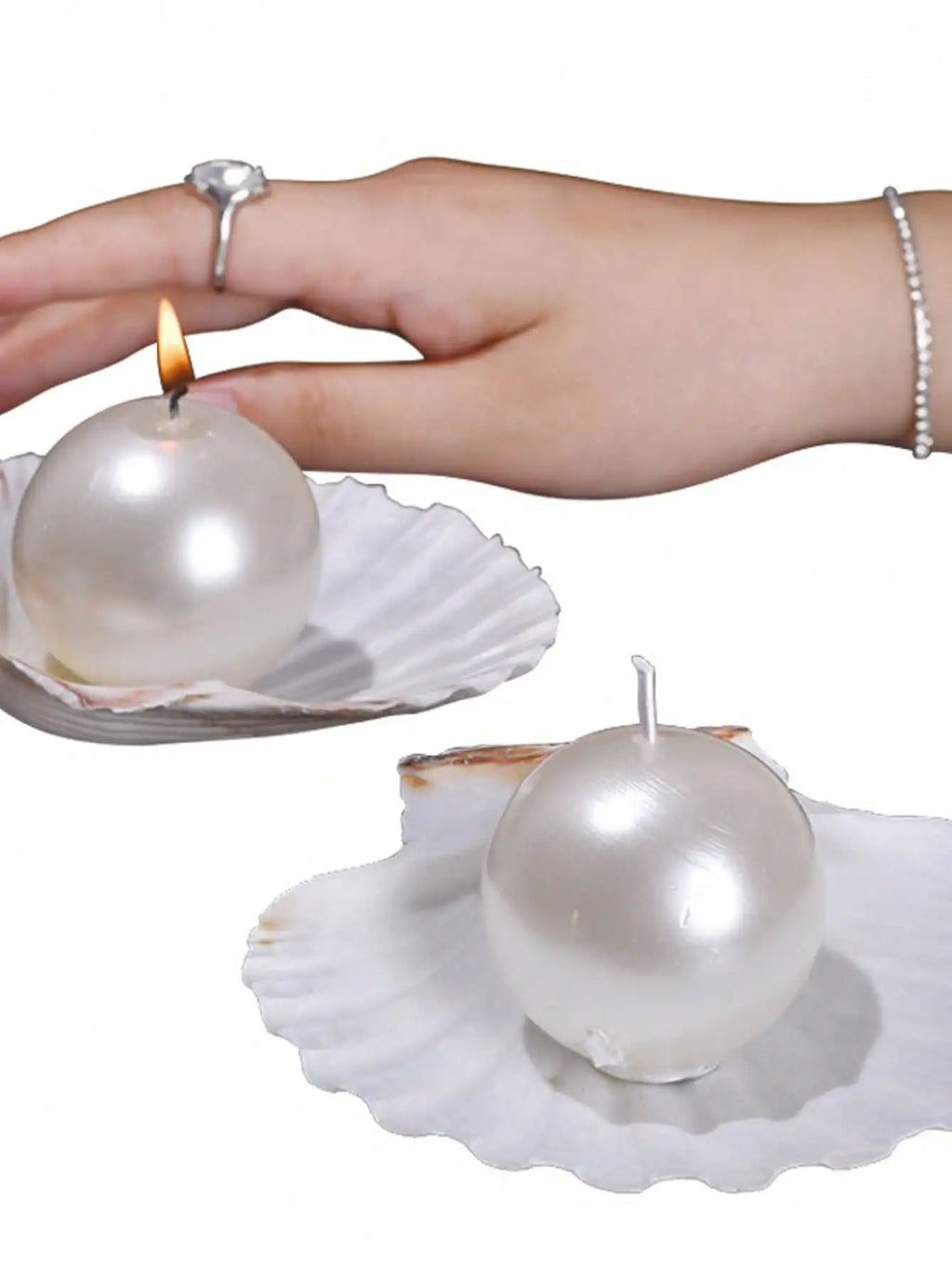 Bursting Oceanic Pearl Shell Aroma Candles Instagrammable High-end Qme