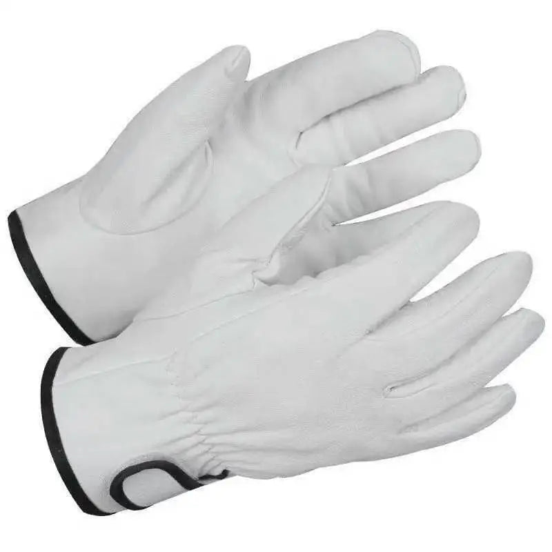 1 Pair Sheepskin Leather Gloves Heavy Duty Protective Work Welding Qme