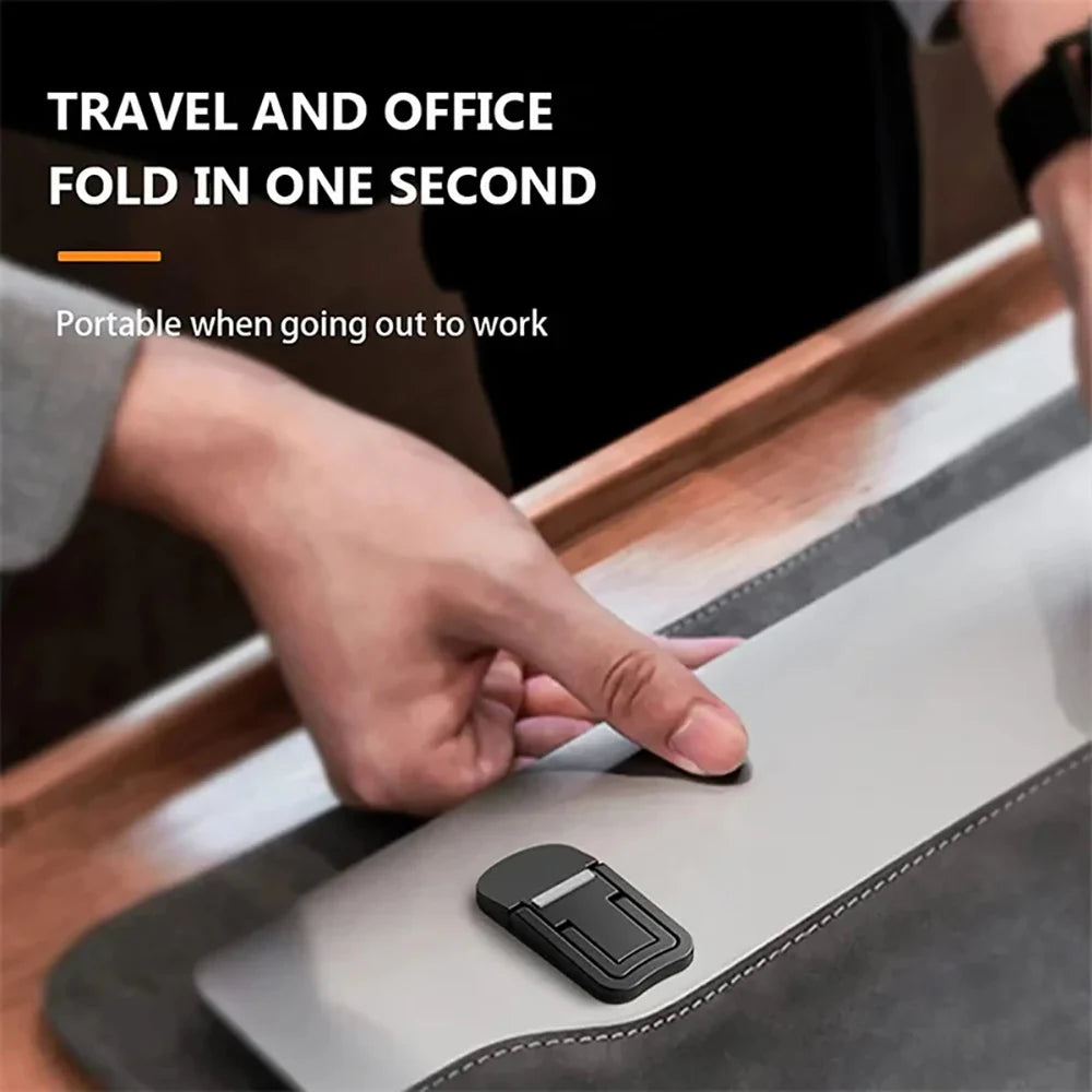 2PCS Mini Foldable Invisible Laptop Stand With 2 Adjustable Angles Foldable Invisible Laptop Riser for Notebook Cooling Holder Qme