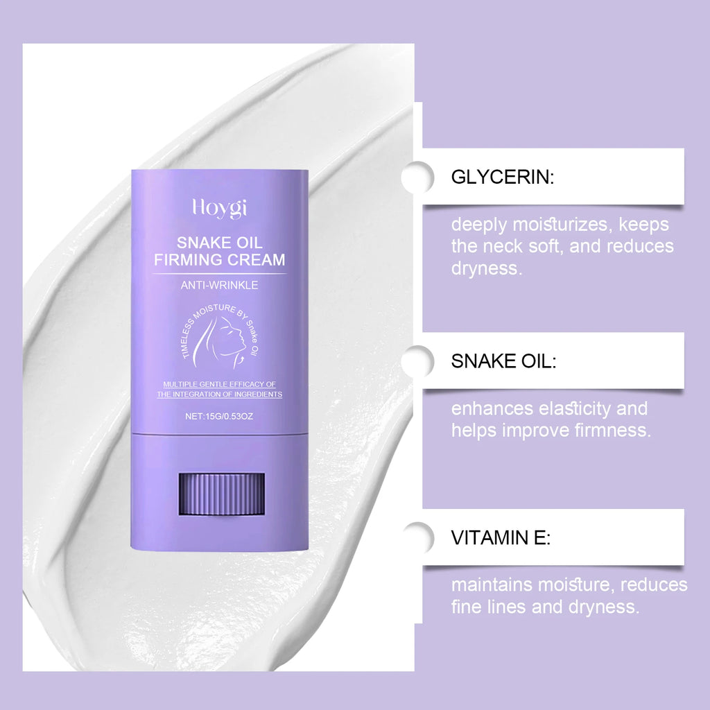 Snake Oil Neck Firming Cream Stick Tightening Double Chin Lighten Neck Fine Lines Lifting Brightening Moisturizing Skin Care Qme