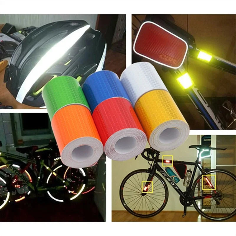 1/3M Reflective Car Stickers Waterproof Self-Adhesive Safety Warning Tape Strong Adhesive Reflectors Conspicuity Strip for Truck Qme