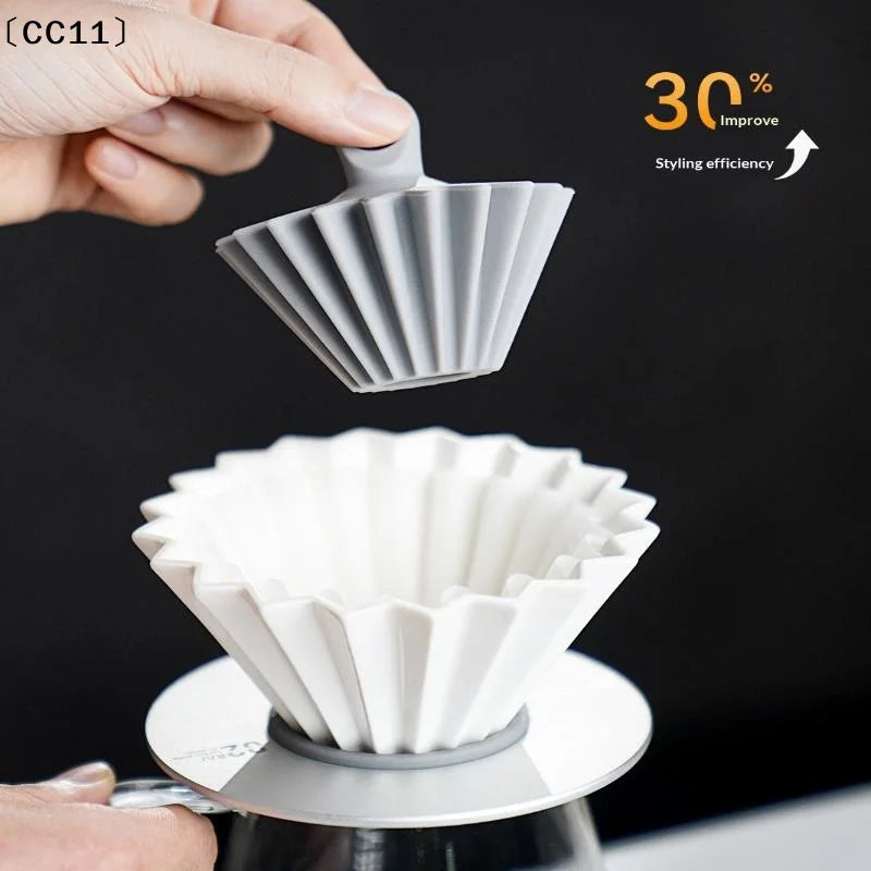 Hand-brewed Coffee Cone Press Clear V-shaped Filter Paper Universal Qme