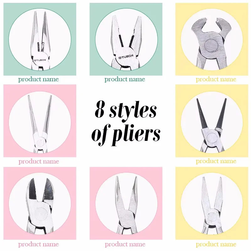 Jewelry Pliers Tools Needle/Chain Nose Pliers, Round Nose Pliers and Wire Cutter for Jewelry Repair Wire Wrapping DIY Craft Qme