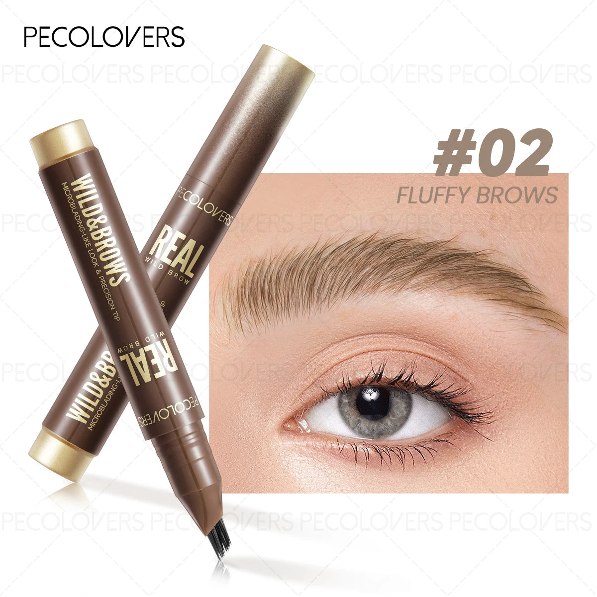 1PC Multi Fork Eyebrow Pencil, Multi-color Selection, Filling The Gap in The Eyebrow Area, with Distinct Eyebrows At Every Root Qme 02