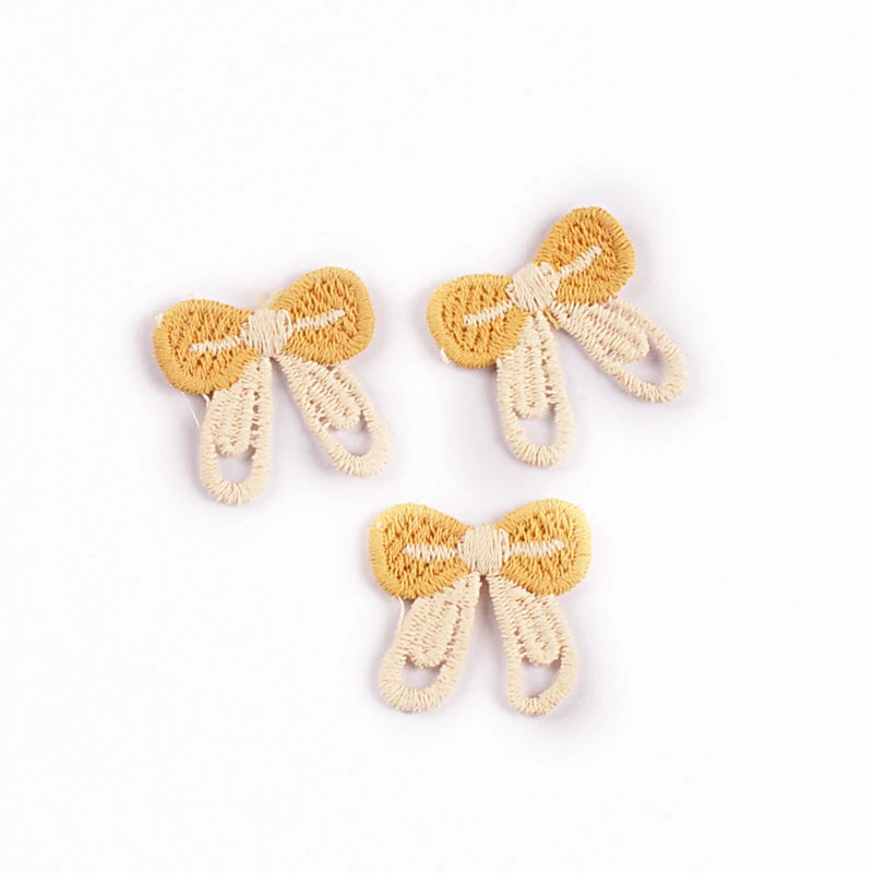20pcs 16-35mm Mix Bow Shape Personality Appliques For Clothing Bag Decoration DIY Sewing Accessory Patch Without Gum cp4185 Qme 20pcs 2.6x2.3cm 2