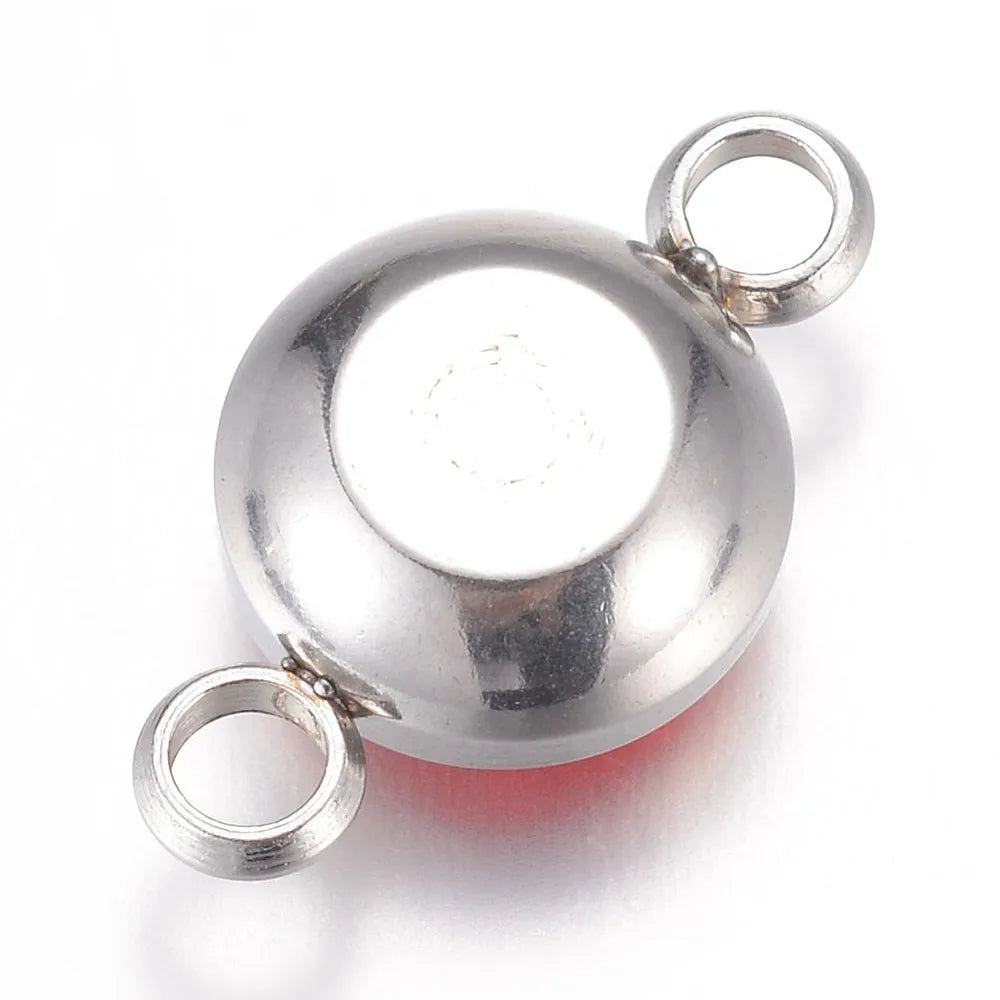PandaHall 20Pcs K9 Glass Links connectors Faceted with 304 Stainless Steel Findings Flat Round Stainless Steel Color Mixed Color Qme