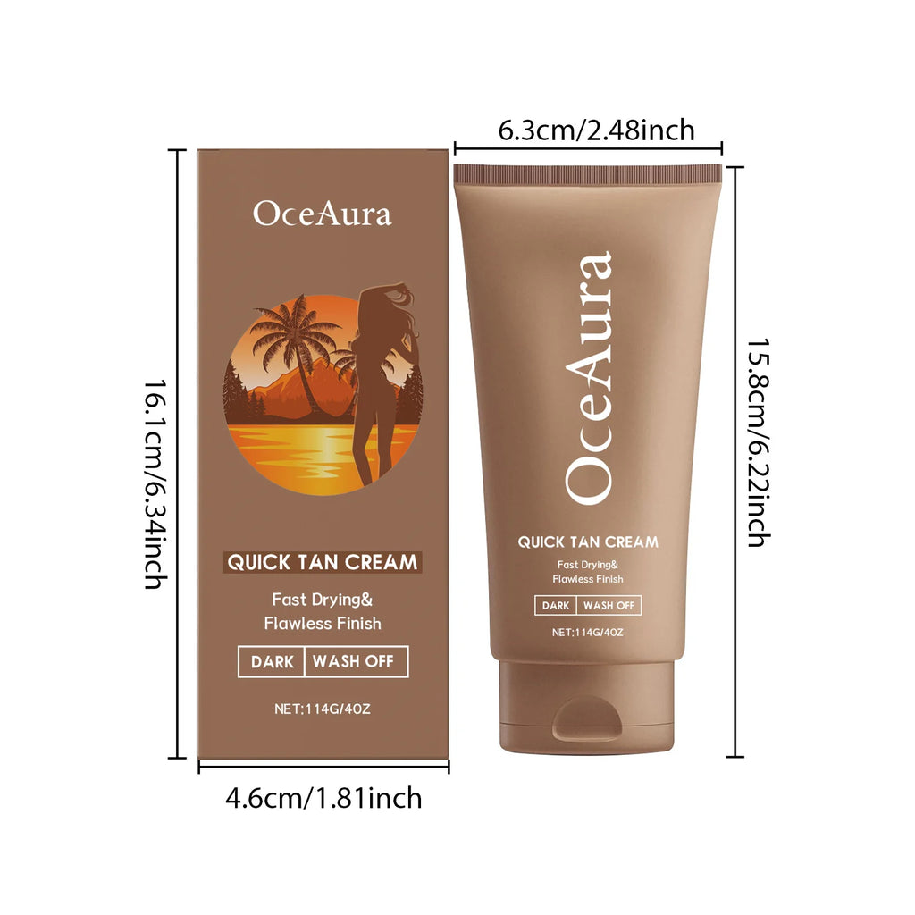 Body Self Tanning Cream Natural Bronzing Self Tanning Lotion with Moisturizing & Nourishing Oils Healthy Glow Sunless Tanner Qme
