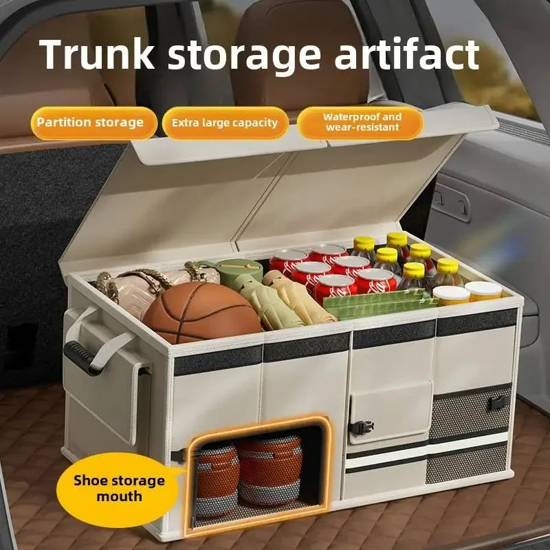 Car Trunk Storage Box Car Storage Box Large Capacity Car Organizer Storage Box Foldable Save Space Strong Load-Bearing Capacity Qme