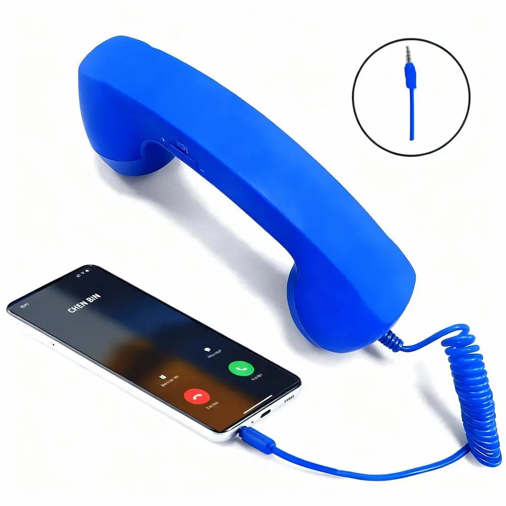 Retro Telephone Receiver Type-C 3.5mm Microphone Handset Directly Plug Into Mobile Phone Handset For Mobile Phones Qme H