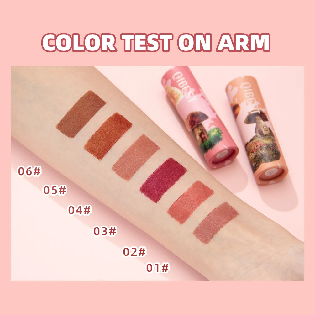 6 Colors Moisturizing Velvet Matte Lipstick Waterproof Long Lasting Not Easy To Fade Sexy Red Lip Tint Nude Lipstick Cosmetics Qme