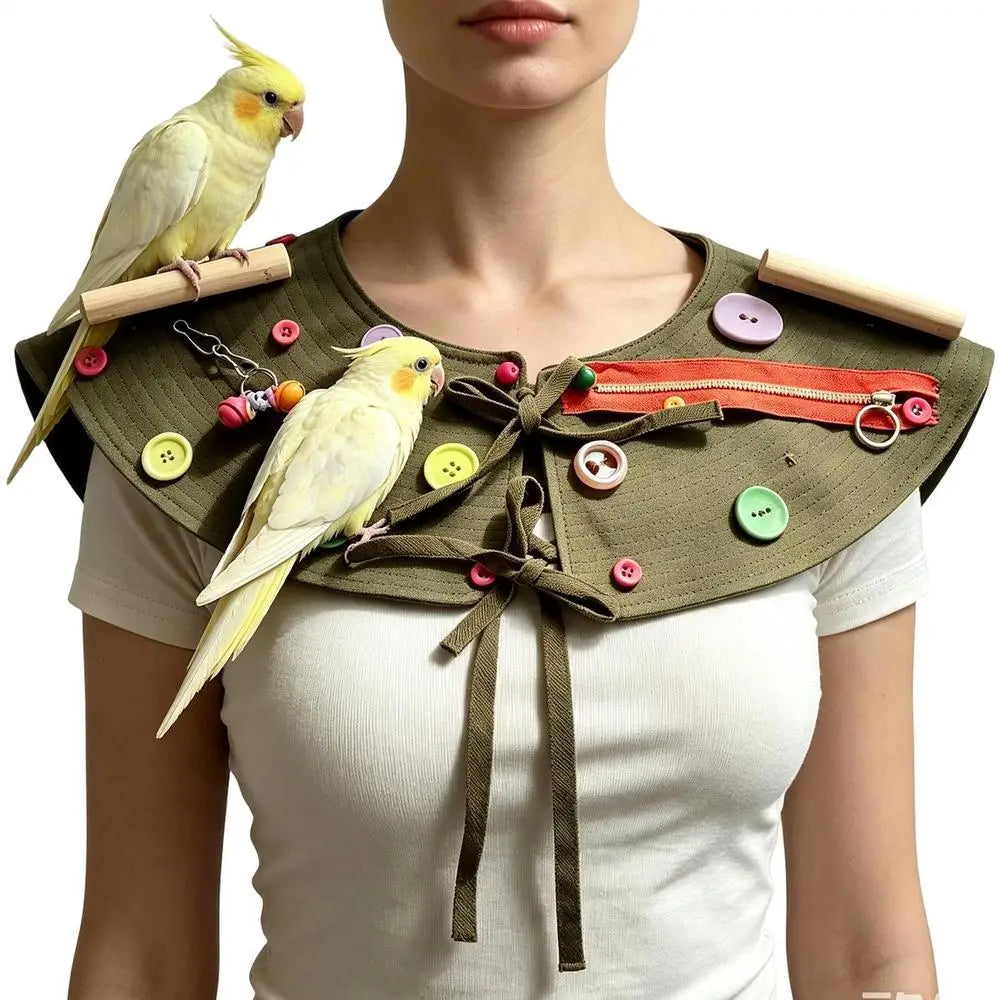 Bird Poop Shoulder Protector Anti-scratch Reusable Washable Guard Pet Qme as showing B China Mainland