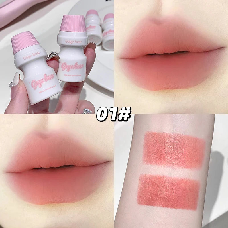 Gege Bear Velvet Lip Mud Gloss Cute Bottle Design Long-lasting Matte Qme GX1331-01