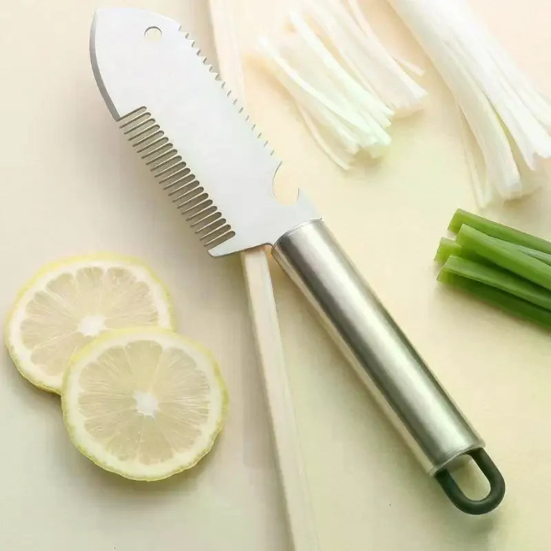 Ergonomic Vegetable Knife Stainless Steel Scallion Slicer Handle Qme