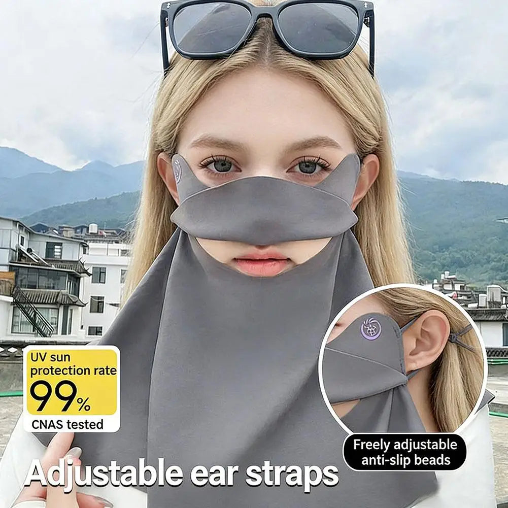 UV Protection Face Cover Neck Gaiter Scarf Women Men Summer Outdoor Qme