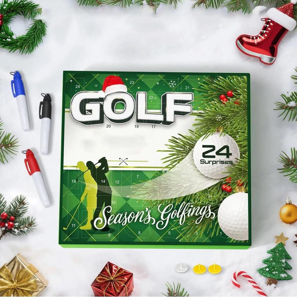 Christmas Countdown Calendar Festive Advent Favors 24 Days Christmas Countdown Golf Accessories For Adults Husband Family gifts Qme