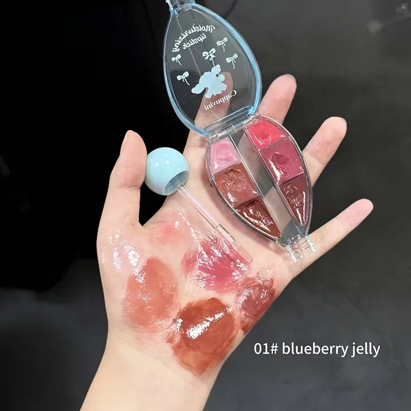 6 Colors Mirror Lip Glaze Hydrating Plumping Long-lasting Wear Easy Qme