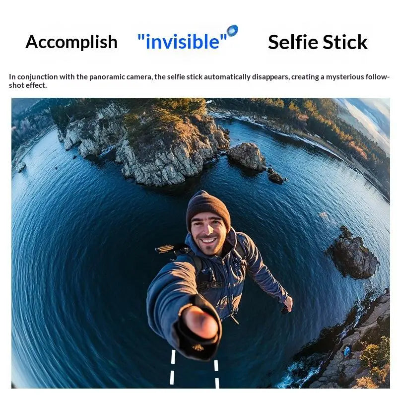 Bullet Time Bundle Invisible Selfie Stick Foldable Tripod Portable Qme