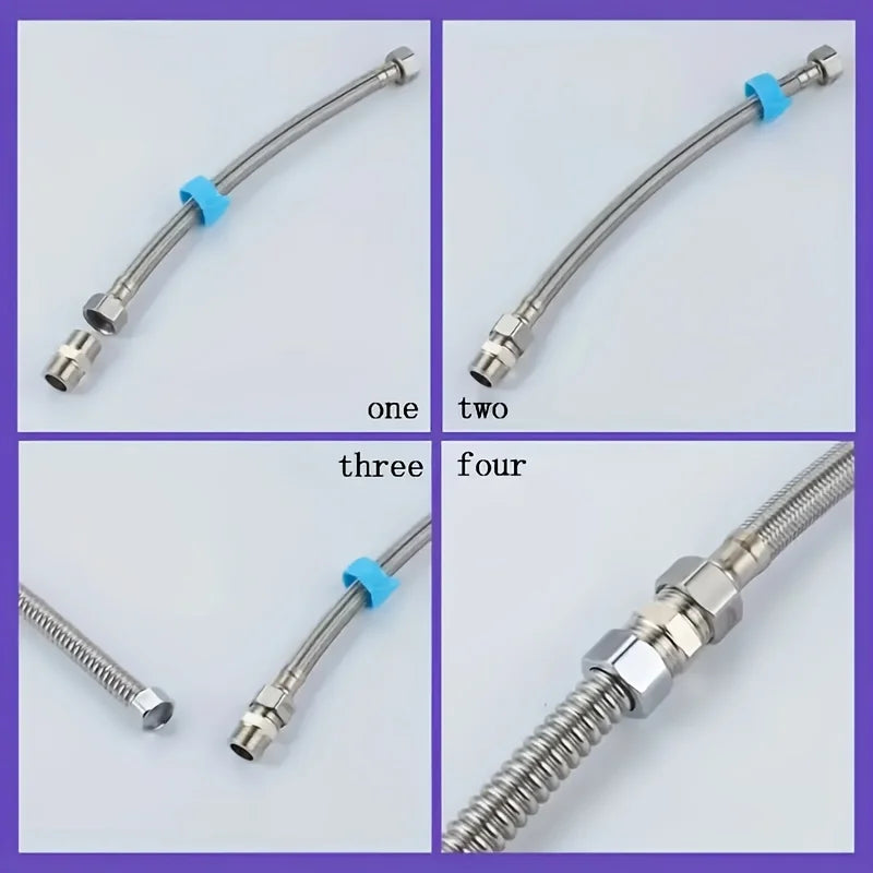 3Pcs Multi Function Shower Hose Connector Universal Easy Install Hose Extender Adapter for Bathroom RV Outdoor Shower Accessorie Qme