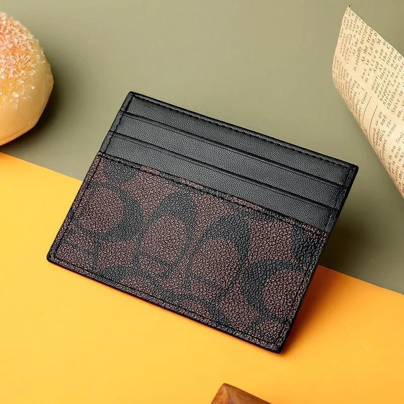 Multi-function Card Holder Luxury Design Wallets Women PU Leather Qme black