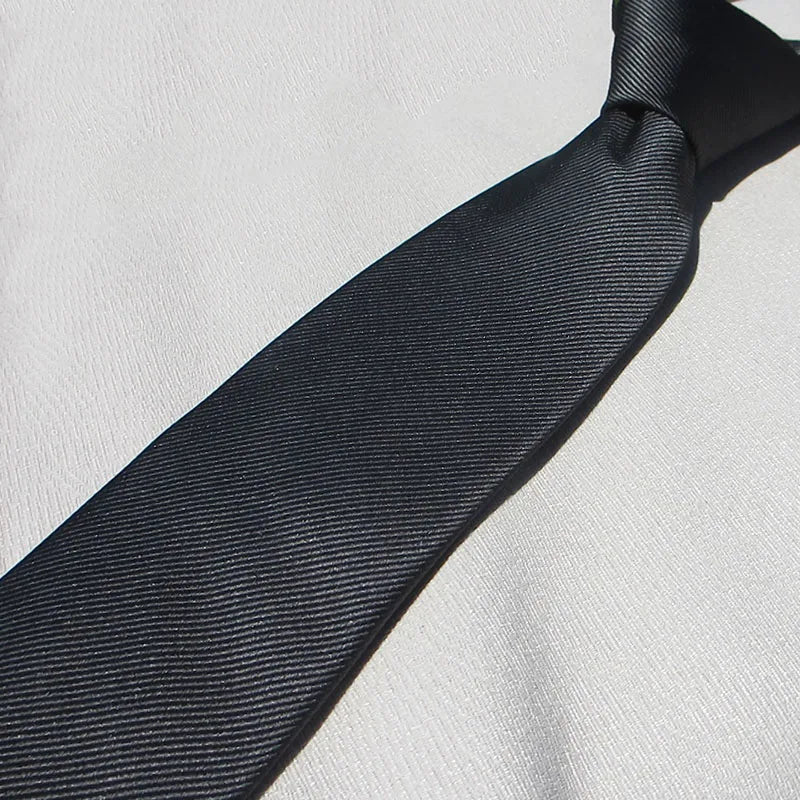 Business Black Men 100 Real Silk Tie Fashion Solid Suit Neckties Qme