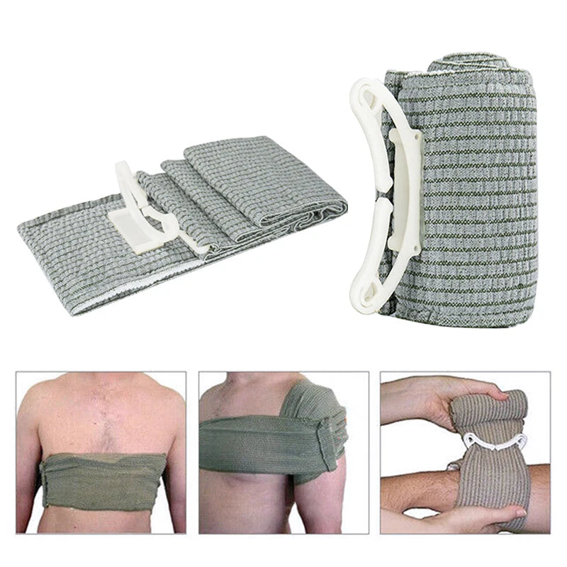 Emergency Trauma Hemostatic Bandage Urgent Bleeding Dressing Vacuum Qme