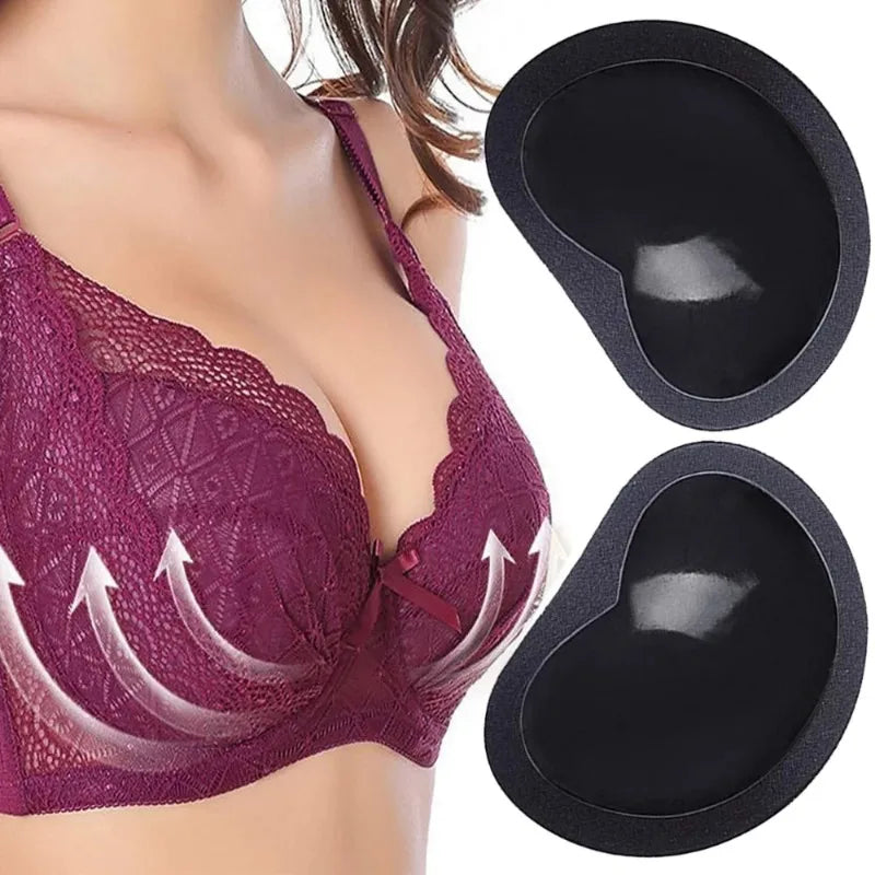 Chest Push Up Sticky Bra Thicker Sponge Pads Breast Lift Enhancer Qme
